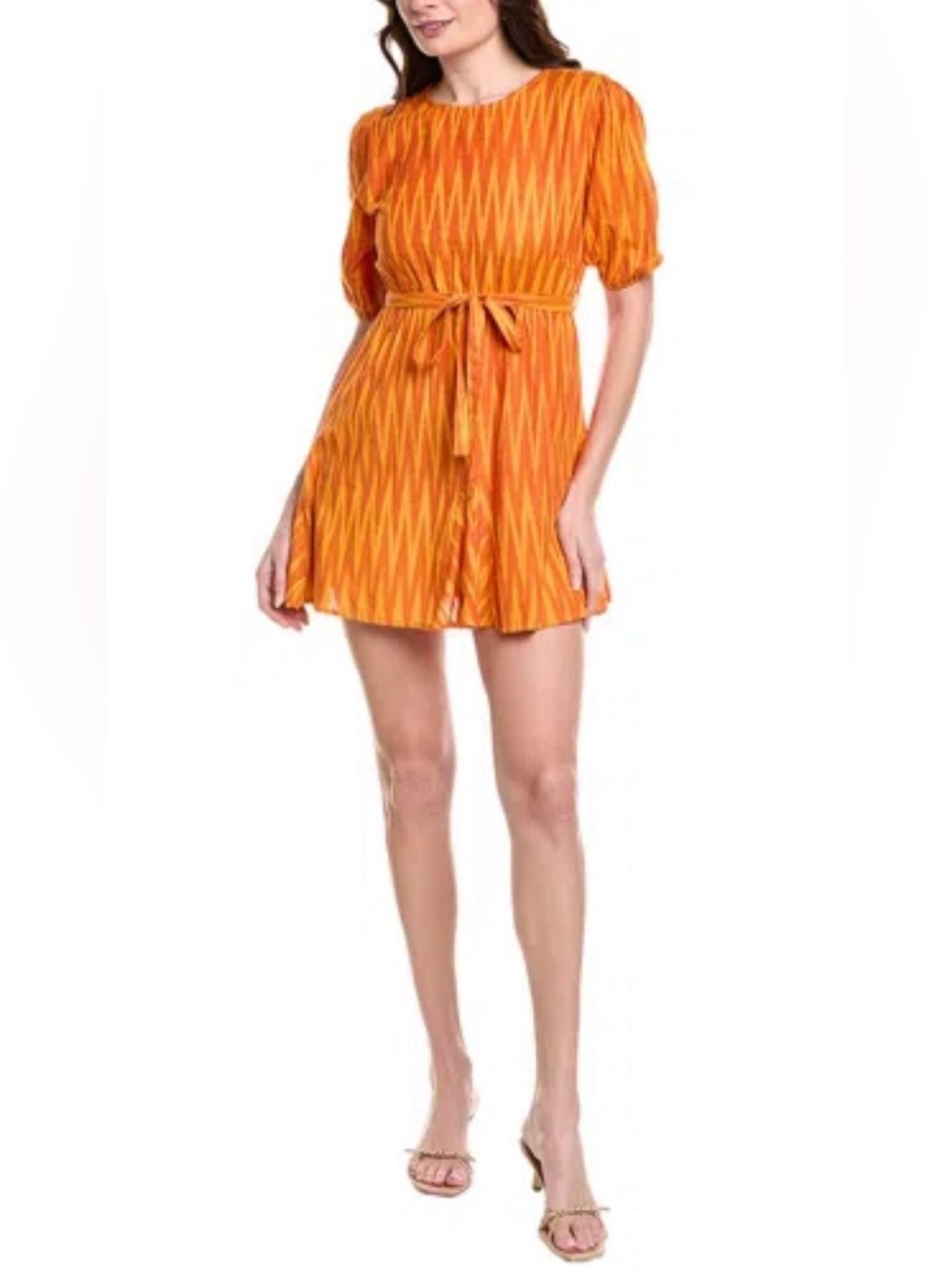 Mer St. Barth Tiered Mini Dress Sunset Ikat NWT Size M Retail $180